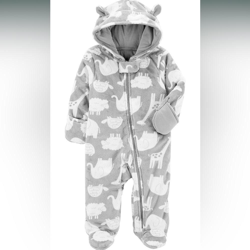 Carter’s Fleece Footed Jumpsuit Pram/Snowsuit